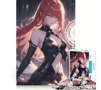 Rompecabezas de 1000 Piezas para Adolescentes Chica Anime Pelirroja Juego de ingenio difícil y desafiante Toda la Familia 50x75cm