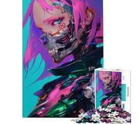 Rompecabezas de 1000 Piezas para Adolescentes Chica Anime Robot Genial difícil y desafiante Pero Divertido y humorístico Juguete para Decorar la Pared Apto para Mayores de 14 años 38x26cm