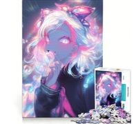Rompecabezas de 1000 Piezas para Adolescentes Chica Anime Transparente Juegos educativos Entrena tu Cerebro y Tus Manos colección de Artistas Bellas Artes 38x52cm