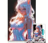 Rompecabezas de 1000 Piezas para Adolescentes Chica Anime Zorro Blanco Juegos Familiares Actividades Divertidas en casa Colección de Artistas Bellas Artes 38x52cm