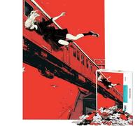 Rompecabezas de 1000 Piezas para Adolescentes Chica cayendo Arte Anime Juego Familiar desafío de Inteligencia Cerebral Juguetes adictivos Regalos de Amigo Invisible Mejora la Memoria (tamaño 50x75cm)