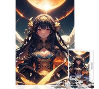 Rompecabezas de 1000 Piezas para Adolescentes Chica contra la Luna Rompecabezas de 1000 Piezas Juguete Educativo Regalo Ideal para cumpleaños Carrera de Velocidad Manual (38x26cm)