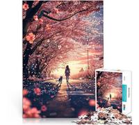 Rompecabezas de 1000 Piezas para Adolescentes Chica de Anime Japonesa Caminando Diversión Familiar Mejorar el Amor Entre Parejas 38x26cm