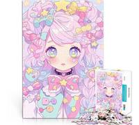 Rompecabezas de 1000 Piezas para Adolescentes Chica de Anime Kawaii con Estrellas para divertirse en Familia Gran Regalo 52x38cm
