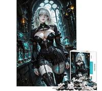 Rompecabezas de 1000 Piezas para Adolescentes Chica de Anime Steampunk en un Laboratorio Juegos Familiares para divertirse en Familia Regalo para Toda la Familia (tamaño 50x75cm)