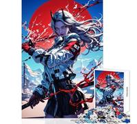 Rompecabezas de 1000 Piezas para Adolescentes Chica Demonio con Katana Juego práctico para la diversión Familiar Juguetes antiestrés Que mejoran el Amor Entre Parejas (38x52cm)