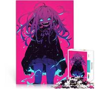 Rompecabezas de 1000 Piezas para Adolescentes Chica Monstruo de Anime Juguetes de Juego desafiantes Lista de Deseos con Papá Noel 38x26cm