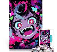 Rompecabezas de 1000 Piezas para Adolescentes Chica Monstruo de Anime para divertirse en Familia Interacción Entre Padres e Hijos 38x26cm