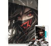 Rompecabezas de 1000 Piezas para Adolescentes Chica Ninja Misteriosa Juguetes para armar Mejora la Memoria con Piezas de Formas aleatorias Que encajan Perfectamente 38x26cm