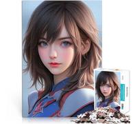 Rompecabezas de 1000 Piezas para Adolescentes Chica Soldado de Anime Difícil Difícil con Piezas de Formas aleatorias Que se entrelazan Completamente 75x50cm