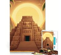 Rompecabezas de 1000 Piezas para Adolescentes Chichén Itzá,Arte de Corte Limpio,Rompecabezas de lógica,Juego de Ocio,Regalo de cumpleaños (38x26cm)