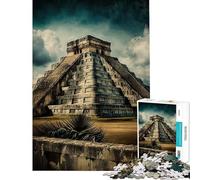 Rompecabezas de 1000 Piezas para Adolescentes Chichén Itzá Ayuda a ejercitar el Cerebro Desafío difícil Juegos relajantes para Mayores de 14 años (38x26cm)