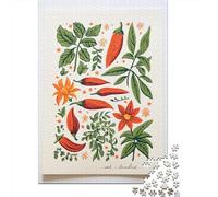 Rompecabezas De 1000 Piezas para Adolescentes Chili Pepper Illustration Art Print Rompecabezas para Adultos Juegos Divertidos Decoración Cumpleaños, Navidad 38x26cm/1000pcs