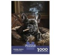 Rompecabezas De 1000 Piezas para Adolescentes Chill Dog with Cigar -5 Rompecabezas para Adultos Juego Familiar Antiestrés Cumpleaños Y Navidad 38x26cm/1000pcs