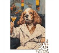 Rompecabezas De 1000 Piezas para Adolescentes Chill with A Cocker Spaniel Rompecabezas para Adultos Juego Familiar Desafío Difícil Interacción Entre Padres E Hijos 38x26cm/1000pcs