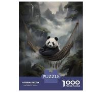 Rompecabezas De 1000 Piezas para Adolescentes Chilling Panda in Hammock Rompecabezas para Adultos Juegos Familiares Mejora La Memoria Cumpleaños Y Navidad 70x50cm/1000pcs