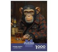 Rompecabezas De 1000 Piezas para Adolescentes Chimp at The Bar-1 Rompecabezas para Adultos Juego De Ingenio Juego De Corte De Precisión Regalos Desafiantes 52x38cm/1000pcs