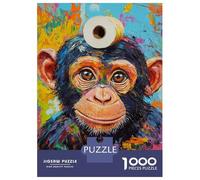 Rompecabezas De 1000 Piezas para Adolescentes Chimp with A Roll Rompecabezas para Adultos Juego Familiar Decoración del Hogar Cumpleaños Y Navidad 70x50cm/1000pcs