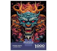 Rompecabezas De 1000 Piezas para Adolescentes Chinese Dragon Art Print-2 Rompecabezas Juego Familiar Pero Divertido Y Humorístico Cumpleaños 38x26cm/1000pcs