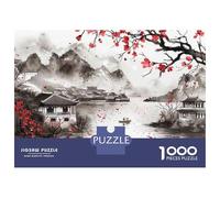 Rompecabezas De 1000 Piezas para Adolescentes Chinese Landscape Painting-2 Rompecabezas para Adultos Juegos Relajantes Ensamblaje De Patrones Regalos De Cumpleaños Y Únicos 70x50cm/1000pcs