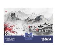 Rompecabezas De 1000 Piezas para Adolescentes Chinese Landscape Painting Rompecabezas para Adultos Juego Práctico Decoración del Hogar Cumpleaños Y Navidad 38x26cm/1000pcs