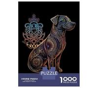 Rompecabezas De 1000 Piezas para Adolescentes Chinese New Year Dog Rompecabezas para Adultos Juego Práctico Ensamblaje De Patrones Regalos para Reducir El Estrés 38x26cm/1000pcs