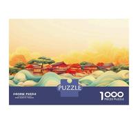 Rompecabezas De 1000 Piezas para Adolescentes Chinese Style Landscape Painting Rompecabezas para Adultos Juguete Decoración De Pared Decoración Perfecta Regalos Y Cumpleaños Únicos 38x26cm/1000pcs