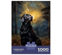 Rompecabezas De 1000 Piezas para Adolescentes Chocolate Labrador at Nigh Rompecabezas para Adultos Juego De Ingenio Análisis Y Lógica Actividades Divertidas En Casa, 70x50cm/1000pcs