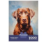 Rompecabezas De 1000 Piezas para Adolescentes Chocolate Labrador Retriev Rompecabezas para Adultos Juego Práctico para La Diversión Familiar Desafío Educativo 70x50cm/1000pcs