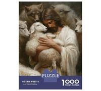 Rompecabezas De 1000 Piezas para Adolescentes Christ and The Sheep Rompecabezas para Adolescentes Juguetes Antiestrés Difícil Gran Regalo para Jugar 70x50cm/1000pcs