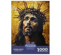 Rompecabezas De 1000 Piezas para Adolescentes Christ Jesus Mosaic Rompecabezas para Adultos Juegos De Relajación Ensamblaje De Patrones Diversión En Casa Actividades, 70x50cm/1000pcs