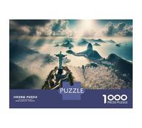 Rompecabezas De 1000 Piezas para Adolescentes Christ The Redeemer Statue Rompecabezas para Adultos Juegos Relajantes Alivia El Estrés Ayuda A Ejercitar El Cerebro 70x50cm/1000pcs