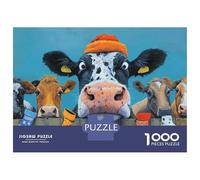 Rompecabezas De 1000 Piezas para Adolescentes Christmas Cow Stockings for Cows Rompecabezas para Adultos Juguetes De Bricolaje Difícil Difícil Diversión En El Hogar Actividades, 52x38cm/1000pcs