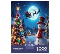 Rompecabezas De 1000 Piezas para Adolescentes Christmas Night Scene Rompecabezas para Adultos Juego Práctico Decoración Gran Regalo para Jugar 38x26cm/1000pcs