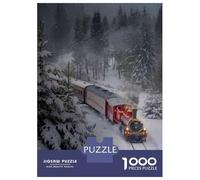 Rompecabezas De 1000 Piezas para Adolescentes Christmas Train Ride-3 Rompecabezas para Adultos Juegos De Relajación Regalos De Cumpleaños para Amigos Y Familiares 52x38cm/1000pcs