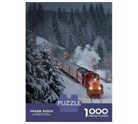 Rompecabezas De 1000 Piezas para Adolescentes Christmas Train Ride Rompecabezas para Adultos Juegos De Relajación Decoración del Hogar Desafío Educativo 38x26cm/1000pcs