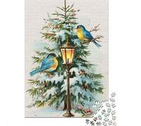 Rompecabezas De 1000 Piezas para Adolescentes Christmas Tree with Birds Rompecabezas para Adolescentes Juegos Relajantes Decoración Juego Desafiante Regalos 70x50cm/1000pcs