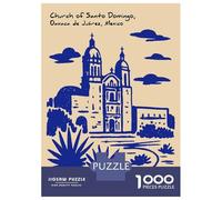 Rompecabezas De 1000 Piezas para Adolescentes Church of Santo Domingo, Oaxaca Rompecabezas para Adolescentes Juguetes Antiestrés Regalo De Cumpleaños para Cumpleaños, Navidad 70x50cm/1000pcs