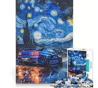 Rompecabezas de 1000 Piezas para Adolescentes Cielo Estrellado Coche Deportivo Juegos Divertidos Entrena tu Cerebro y Tus Manos Mejora el Amor Entre Parejas 50x75cm
