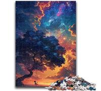 Rompecabezas de 1000 Piezas para Adolescentes: Cielo Estrellado y Nubes de Colores,Rompecabezas para Adultos,Actividad Divertida para el hogar,Juguetes para días lluviosos,Regalos de cumpleaños