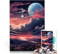Rompecabezas de 1000 Piezas para Adolescentes Cielo Nocturno japonés Juego de ingenio con Piezas de Formas aleatorias Que se entrelazan Completamente 75x50cm