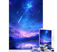 Rompecabezas de 1000 piezas para adolescentes cielo nocturno paz decoración del hogar juguetes obras de arte regalo juegos de relajación con piezas de formas aleatorias totalmente entrelazadas 38x52cm