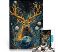 Rompecabezas de 1000 Piezas para Adolescentes Ciervo Alma de fantasía Acertijo para Actividades Divertidas en casa, Regalos de cumpleaños, Regalos de Viaje, 52x38cm