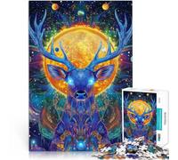 Rompecabezas de 1000 Piezas para Adolescentes Ciervo Estrella Juegos educativos Decoración del hogar Juego de desafío único 52x38cm