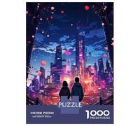 Rompecabezas De 1000 Piezas para Adolescentes City Lights Romance Poster Rompecabezas para Adultos Juguete Decoración De Pared Decoración Perfecta Regalos Y Cumpleaños Únicos 70x50cm/1000pcs