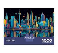Rompecabezas De 1000 Piezas para Adolescentes Cityscape Reflections Rompecabezas para Adultos Juegos Divertidos Decoración Ayuda A Ejercitar El Cerebro 38x26cm/1000pcs