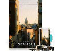 Rompecabezas de 1000 Piezas para Adolescentes,Ciudad de Estambul,Juego de lógica Divertido y de Corte preciso,Juego Tranquilo,decoración navideña,Regalo (38x26cm)