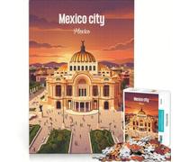 Rompecabezas de 1000 Piezas para Adolescentes, Ciudad de México, Juegos relajantes, decoración de Pared, para cumpleaños, Navidad 38x26cm