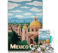 Rompecabezas de 1000 Piezas para Adolescentes, Ciudad de México, para Adultos y Adolescentes, Juegos educativos, decoración del hogar, colección de Artistas, Bellas Artes, 26x38cm