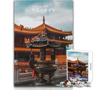 Rompecabezas de 1000 Piezas para Adolescentes, Ciudad de Taipéi, Taiwán, Rompecabezas Familiar, Juguete Educativo de Velocidad Manual, tamaño 38x52cm